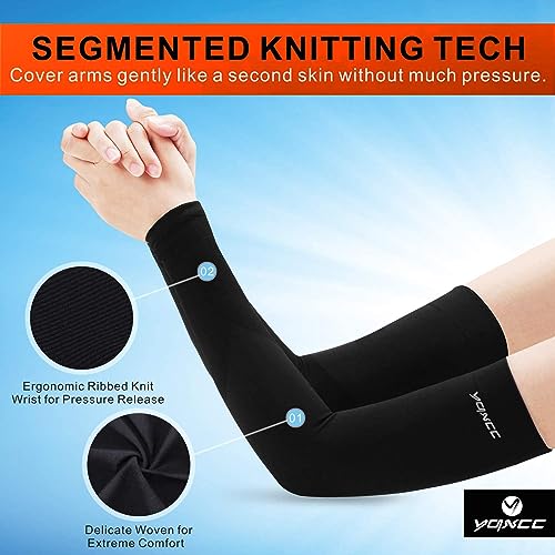 Image of YQXCC Arm Sleeves Cooling UV Sun Protection Sport Compression for Men Women