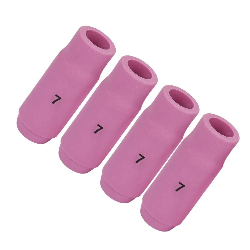 Ausla 10 Uds. Tazas con Boquilla de Cerámica 10N50 10N46#4#8 Soplete de Soldadura TIG 5 Tamaños Tazas con Boquilla de Cerámica (Boca 11mm 10N47(7#))