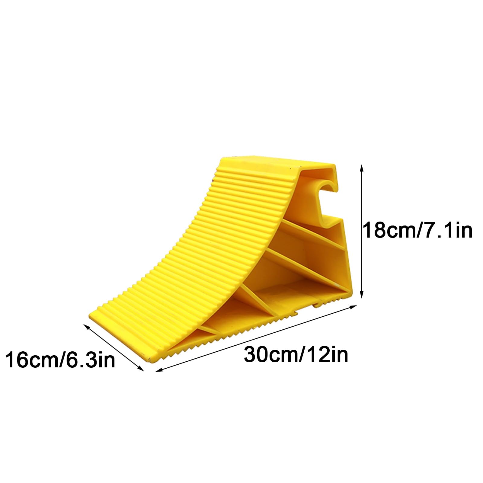 Cunei Livellatori Camper, Cuneis con Maniglia, Materiale in PVC Giallo Accattivante, più Sicuri da Usare di Notte, Adatti per Auto, Campers e Rimorchi