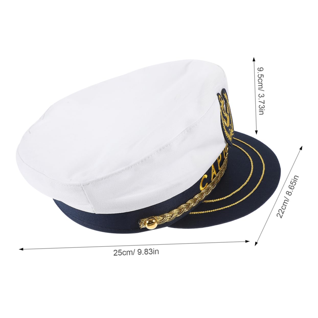 NOLITOY 2Pcs Lightweight Captain Hat Cosplay Yacht Hat for Parties Events for Sailor Costumes Easy to Wear and Carry Great