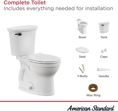 Miniatura 10 de American Standard 211BA.104.020 Champion PRO Altura derecha Redondo Delantero 1.28 gpf Inodoro Menos Asiento, Blanco