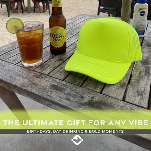 Image of Funky Junque Blank Mesh Foam Lightweight Snapback Trucker Hat | Lightweight Foam Trucker Hat with Breathable Mesh Back, Golf Beach and Street Style, Trendy Trucker Hats for Men