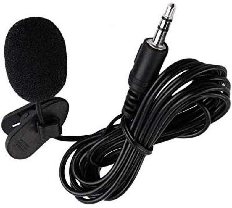 Clip-On Lavalier Lapel Microphone, Black, Wired, 3.5mm Jack, for Smartphones and Cameras