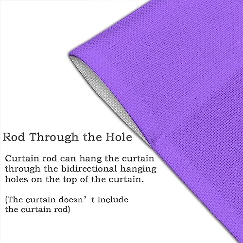 Rideau de porte de séparation violet clair occultant et lavable - 6
