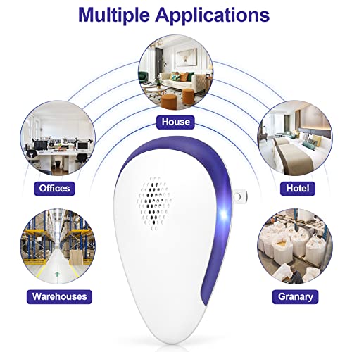 Konigeva Pest Repellent Ultrasonic Plug In, Electronic Pest Repeller 6 Packs , Pest Control Plug In, Bug Repellent Indoor For Mosquito Mice Roach Spider Insects White #TOP3