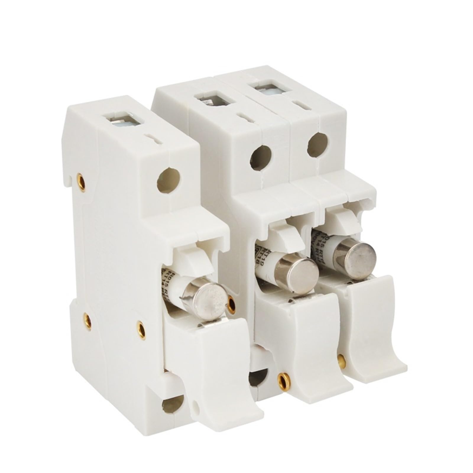 1P 2P 3P 4P RT18-32X AC ~ 380V Porte-fusible en cuivre 500 V 10 x 38 mm Montage sur rail DIN avec fusible 1 pièce (8A, 3P)