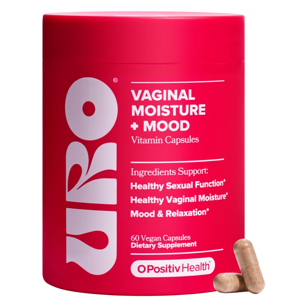 O Positiv URO Vaginal Moisture & Mood – Formulated to Support Vaginal Moisture, Mood & Relaxation – with KSM-66® Ashwagandha, Ginkgo Biloba, Mucuna pruriens, and GABA – 30 Servings