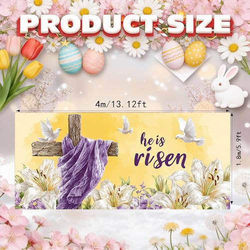 Image of Easter Garage Door Cover 157.48 x 70.87 Inch Spring Floral Illustration White Doves Purple Fabric Blooming Lilies Elegant Seasonal Decor Outdoor Garage Spring Celebration Family Gathering
