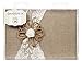 Darice Eve David Tutera Guest Book â€“ Natural Burlap Embellished Lace and Jute Flower â€“ Gilded Adds Rustic Charm to Wedding or Event â€“ Cream Interior Pages, 9â€, Brown