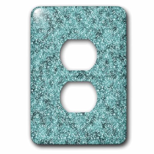 Cache de prise à 2 paillettes bleu solution déco pour masquer les imperfections - 2
