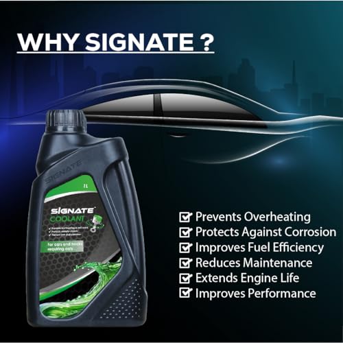 Image of Signate Coolant Water for Cars Premium Engine Coolant Liquid - 1L Compatible with Most Vehicles