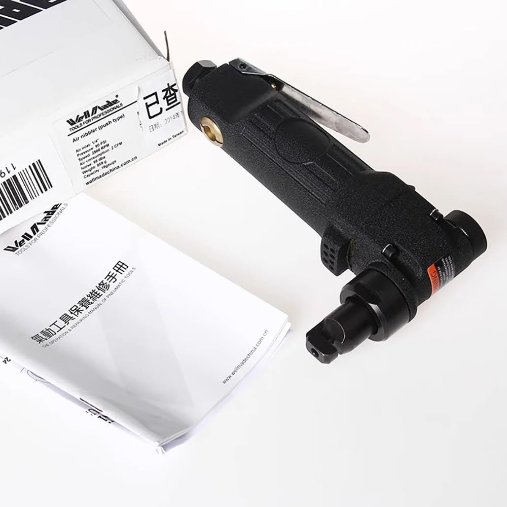 Tijeras Curvas Neumáticas WT-400, Cizalla de Impacto Neumática Cortadora de Láminas de Hierro Máquina de Corte Manual 2500RPM 90PSI