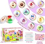 Air Kit en argile sèche, 12 Cake Modeling Clay pour les enfants, ensemble de moulage en argile avec outils de sculpting et tutorial, Ultra Léger, en sécurité & Projets scolaires non toxiques, arts et métiers d'art, faveur de la fête familiale pour les garçons filles