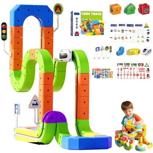 �g���C�� �g���b�N �t���[�W���� �Z�b�g�A2026 �V�����}�W�b�N ���[�� �L���[�u �g���C�� �Z�b�g�A3D ���ߍ��݃��C�A�E�g�d�͂ɍR���d���J�[�A�q���p�̏_��ȃ��[�X 3D �r���f�B���O �g���b�N 140PCS