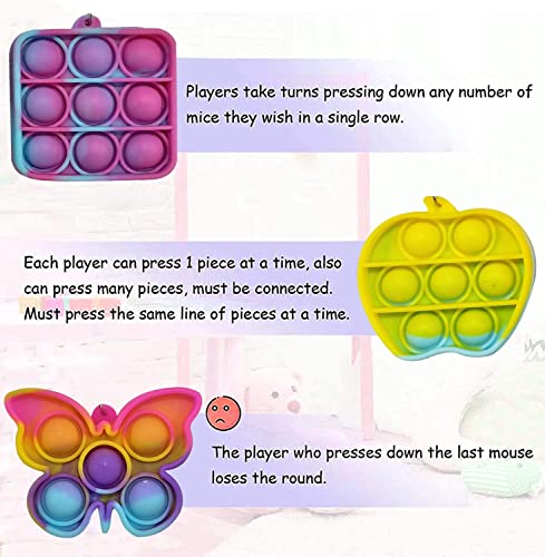 Image of LITTLEMORE Pop it Set (Pack of 3) Jumbo Unicorn Pop it Fidget Toy, Kids Toys, Pop Bubble Fidget Toys Big Size �136 Bubbles - (Multicolor) (As per Availability) (Squarekey)