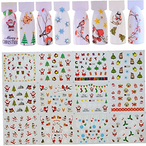 TOSSPER Weihnachten Nette Santa Nail Art Aufkleber Weihnachten Stil Schneeflocke Blumen Nageldekor Winter Maniküre… – Bild 5