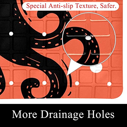 Tapis de baignoire antidérapant pieuvre lavable en machine pour douche - 3