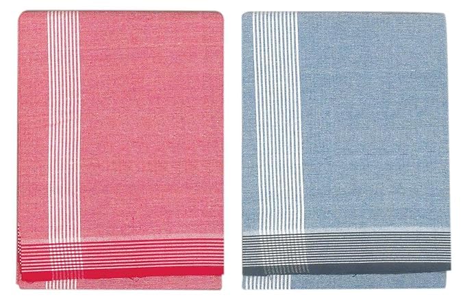 Image of Men's Cotton Lungi | Traditional Indian Wear | Soft & Breathable Checked Lungis for Daily Comfort, Home Wear & Casual Use | Free Size Wrap