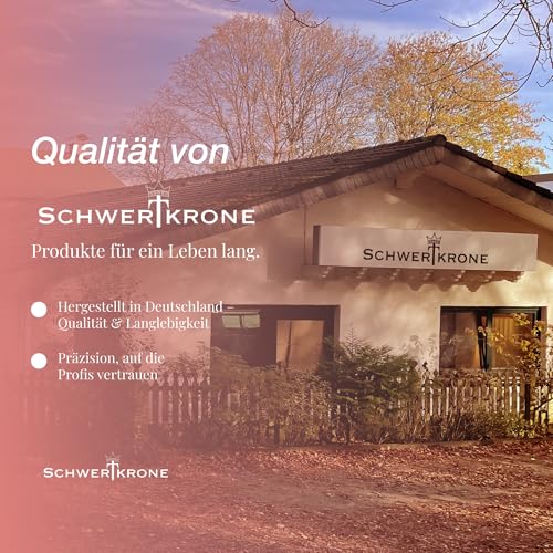 SCHWERTKRONE® Nagelschere [MADE IN GERMANY] - Hochwertige Fingernagelschere mit Nagelscheren Etui - Nail Scissors - Maniküre Schere Gebogen - Nagelhautschere extra Fein & Scharf