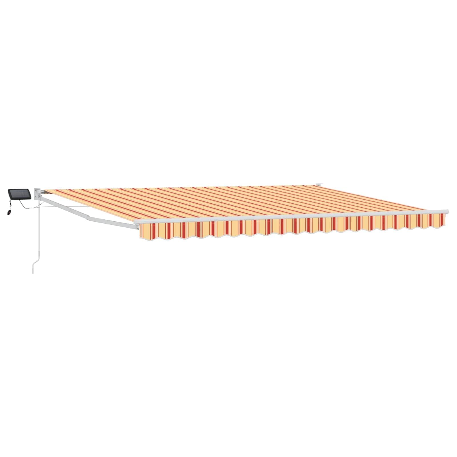 Tenda da sole manuale con braccio articolato con LED, 4 x 3 m