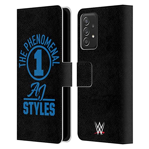 Étui AJ Styles WWE pour Samsung Galaxy A53 5G Head Case Designs Housse Portefeuille en Cuir