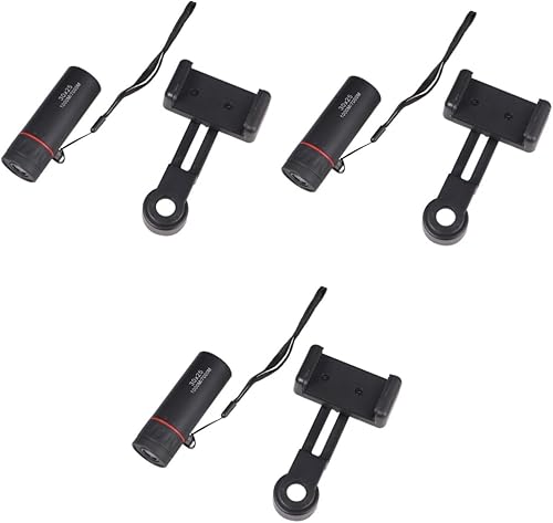 OSALADI 3 juegos telescopio visión nocturna prismáticos monocular al aire libre observación de aves monocular alcance alcance portátil visión