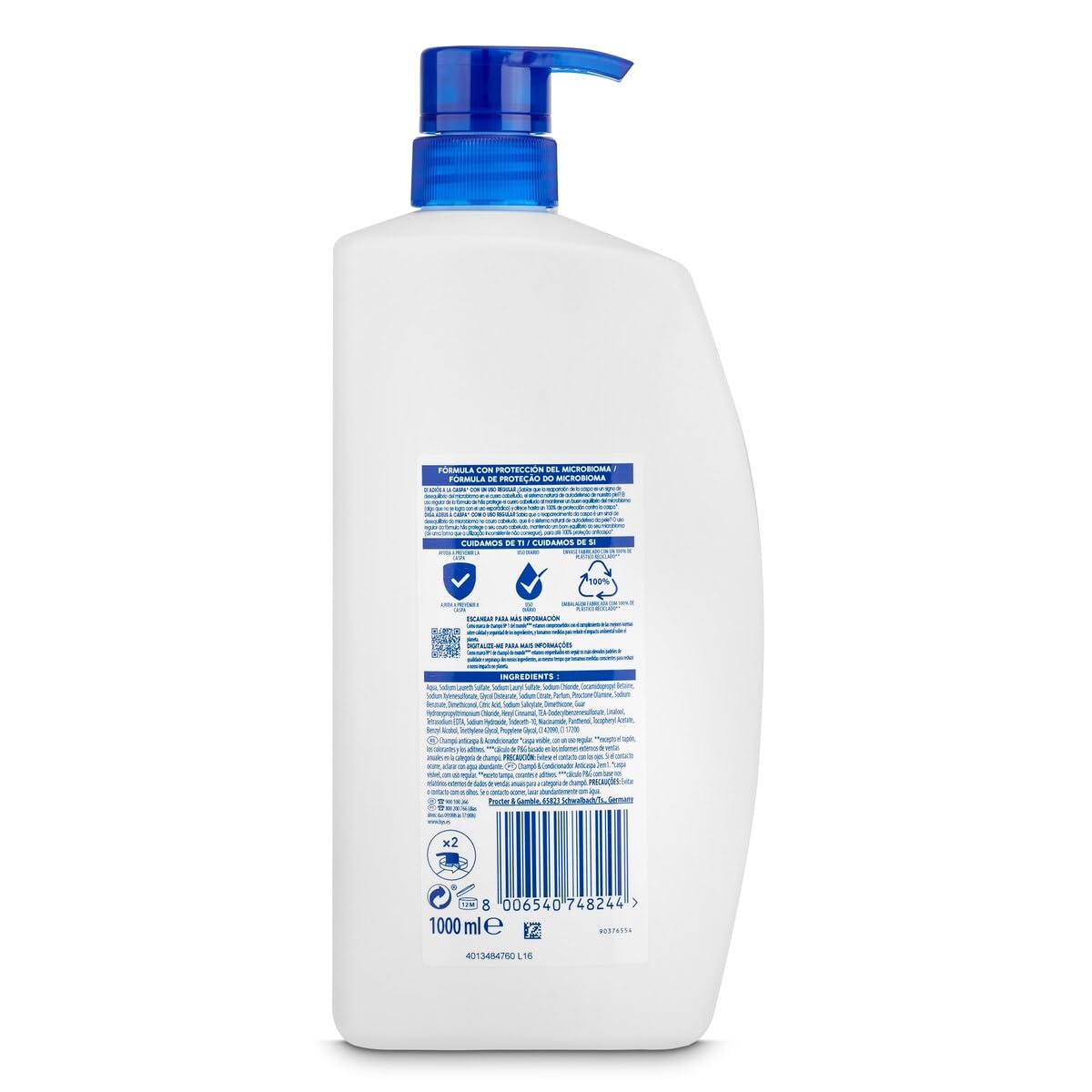 H&S Classic Anti-Schuppen 2-in-1-Shampoo + Conditioner, 1000 ml, Spender | Wirkt gegen Schuppen, Fett und Juckreiz ab der ersten Wäsche; hydratisiertes Haar; reinigt fettige Kopfhaut