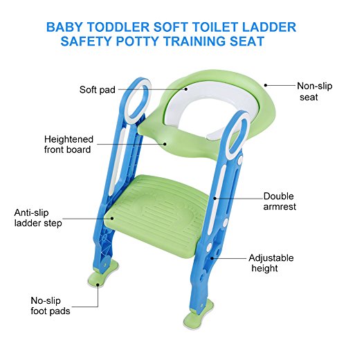 Baby Toilet Ladder§toilet Training Seat Baby Peuter Zachte Toilet Stoel Ladder Verstelbare Veiligheid Potty Training… - Afbeelding 5