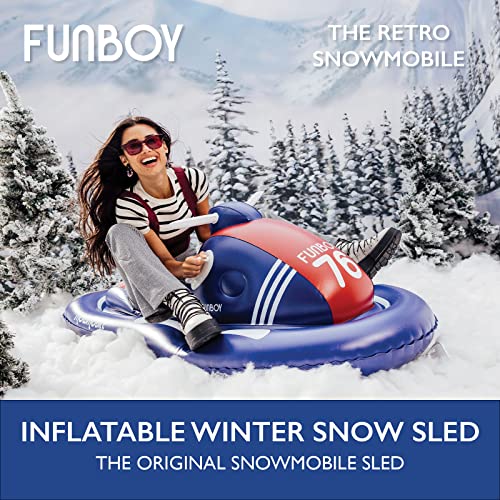 Funboy Winter Fun Inflatable Snowmobile, Single, Retro #TOP1