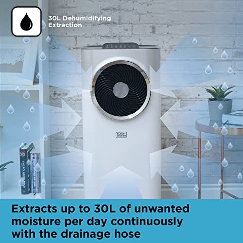 BLACK+DECKER BXAC40008GB Portable 3-in-1 Air Conditioner with 24-Hour Timer, Remote Control, 12,000 BTU, White - Image 6