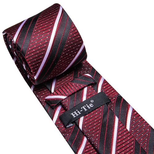 Image of Hi-Tie Mens 70inches Tie Set Extra Long Necktie for Men Cufflinks Handkerchief Big Tall Men Business Wedding