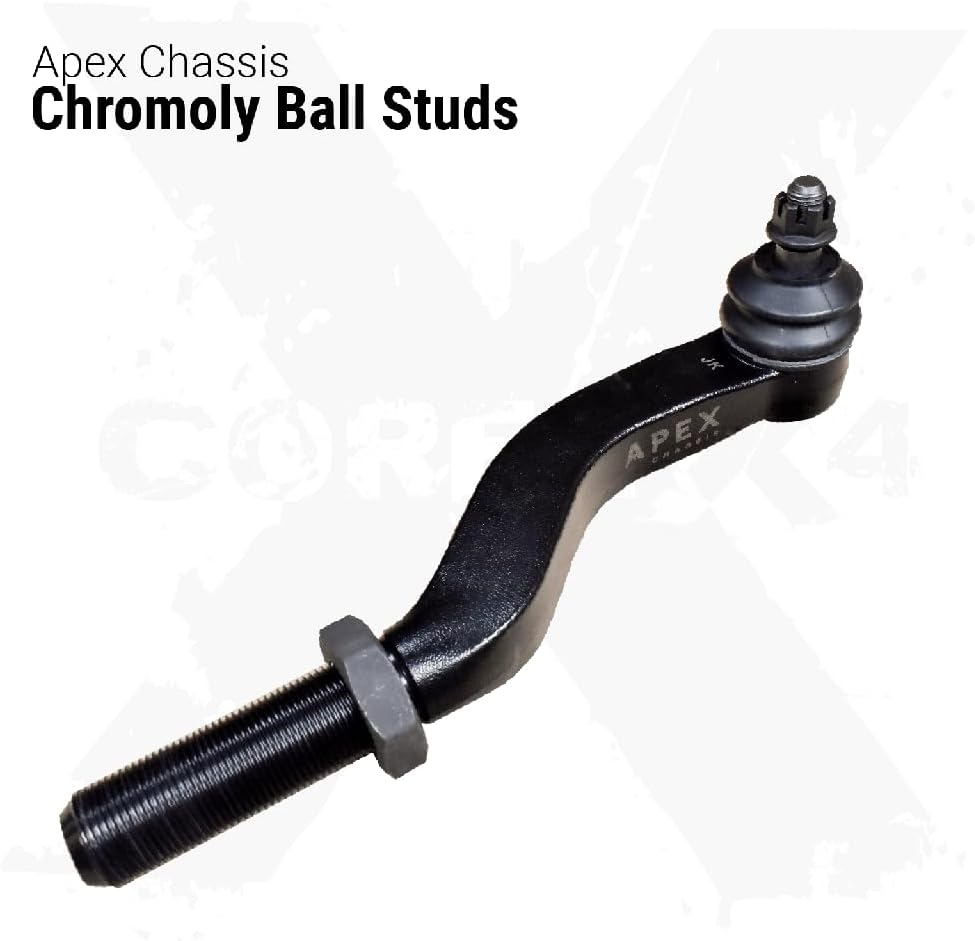 CORE 4X4-2pc Heavy-Duty Tie Rod, Drag Link Steering Kit - Compatible with Jeep Wrangler JK/JKU 07-18 (Purple)