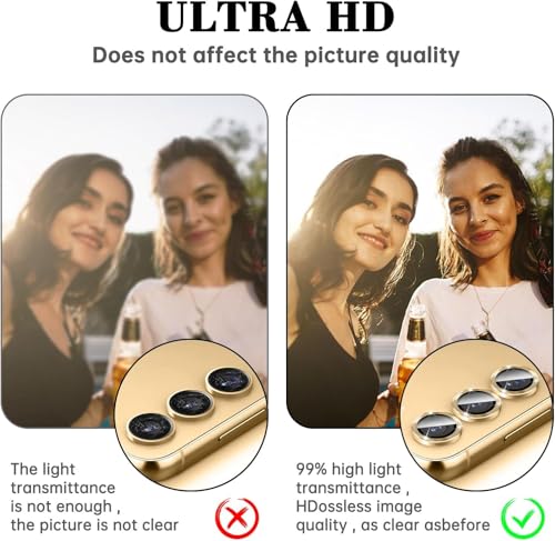 Image of TechTrendz Camera Lens Protector Ring for Samsung Galaxy Z Fold 7 Camera Aluminum Alloy Rings, Ultra-HD Full Coverage Anti Scratch Metal Ring (3 Ring Included) (Golden)