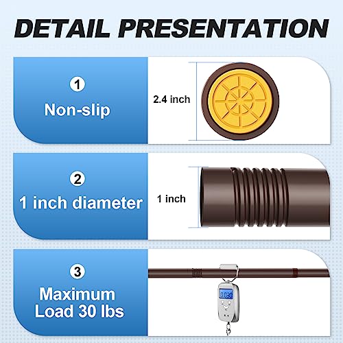 Image of CorkLatta Bronze Shower Curtain Rod 31 to 80 Inch,1 Inch Diameter Adjustable Spring Tension Stainless Steel Telescoping Rod,Easy Install,No Rust