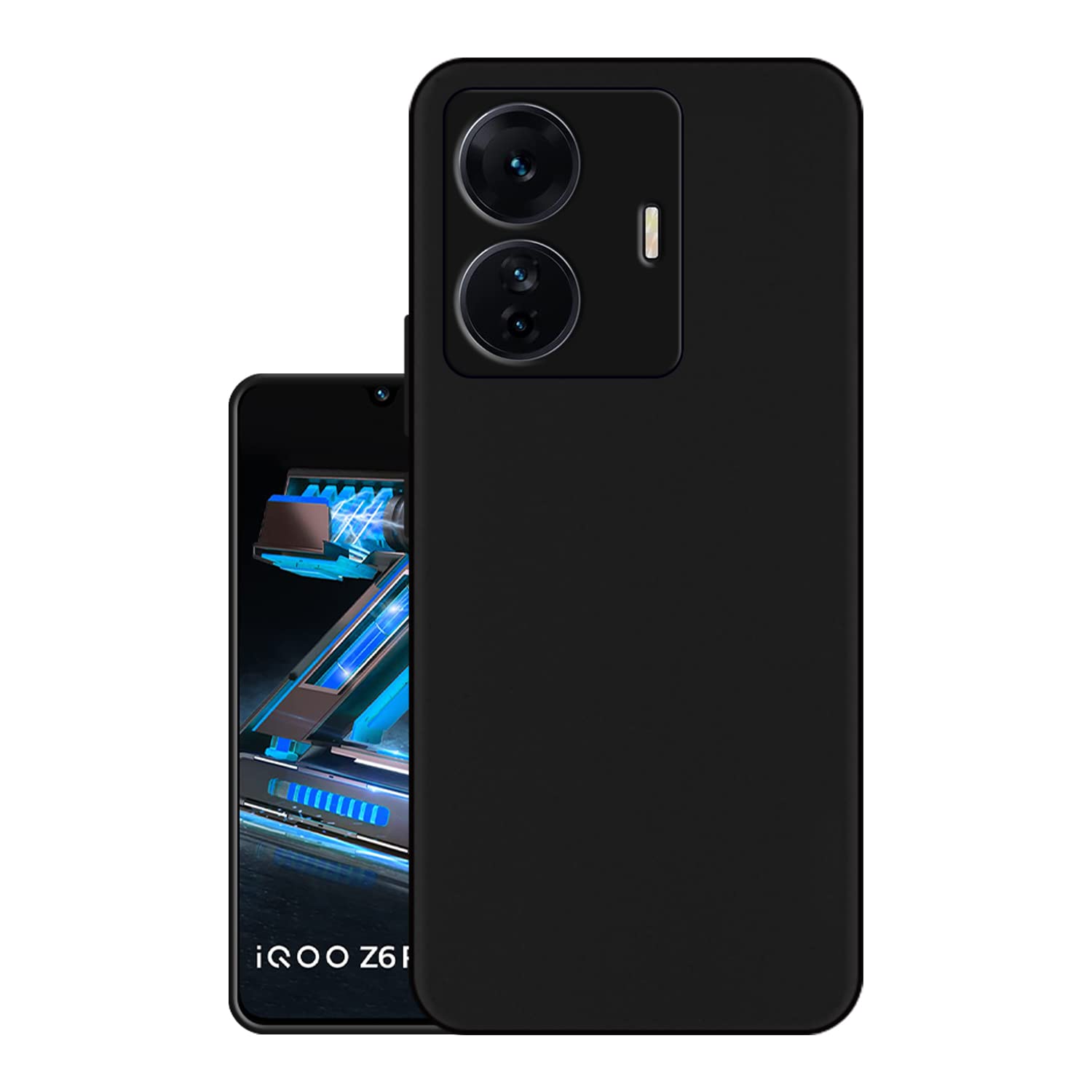 HELLO ZONE Rubber Exclusive Matte Finish Soft Back Case Cover for Iqoo Z6 Pro 5G - Black (B0B21C82QT) Amazon Price History, Amazon Price Tracker
