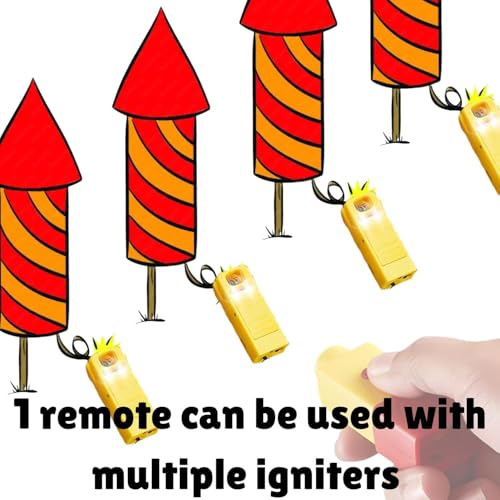 Image of Remote Control Firework Flameless Lighter, 10 Meters /32 Feet Range, LED Light, Multipurpose Electric Igniter with Tungsten Wire, Rechargeable Patented Design by JPPL