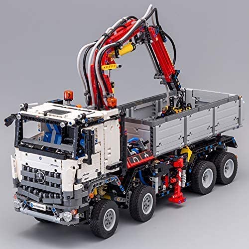 Kranwagen Bauset, 2.4Ghz / APP RC Konstruktionsspielzeug Truck Modell pneumatisch mit Motor, Mold King 19002, 8238… – Bild 4