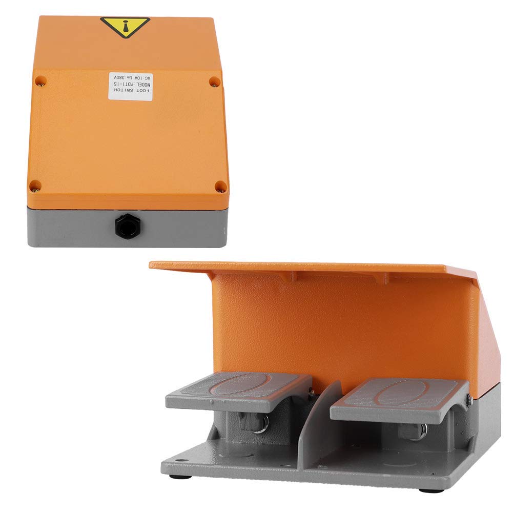 Interruptor de Pedal YDT1‑15 380VAC Controlador de Pedal Operado con el Pie Interruptores Eléctricos Duales para Máquina Eléctrica Kit de Pinzas de Alimentación
