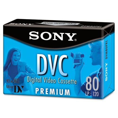 Sony Premium Grade Digital DVC Videotape Cassette, 80 Minutes