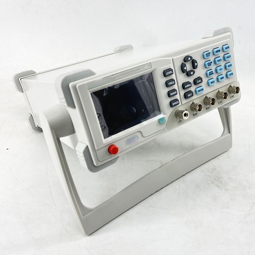 LCR Meter Tester Measurement Desktop Digital Bridge LCR Tester Impedance Electrolytic Capacitance Measurement Meter with Measurement Range L 0.001μH to 9999H 3.5 inch TFT Display Accuracy 0.1%