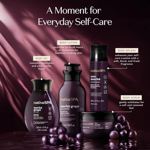 Image of Nativa SPA Merlot Grape Exfoliating Body Scrub, 7 oz