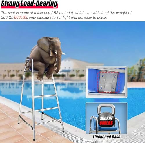 Silla de salvavidas para piscina de acero inoxidable 150 cm miniatura 5