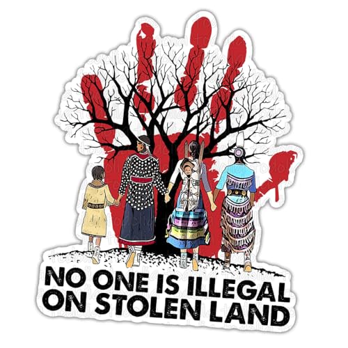 Image of TODOLIA (3Pcs-3in) No One is Illegal On Stolen Land Sticker MMIW Indigenous Women Sticker Proud Native American Gift Decoration Laptop Tablet Vehicle Planner Helmet Bumper