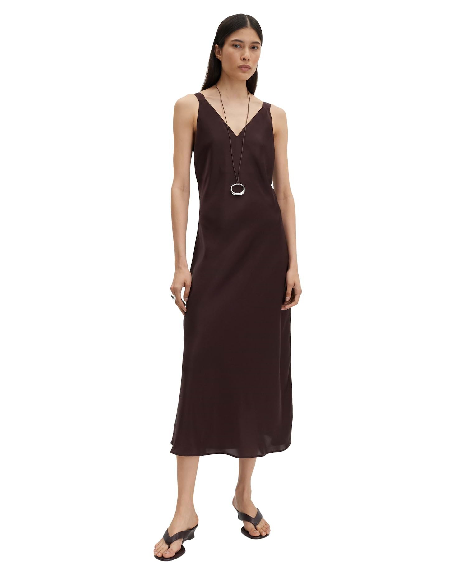 someday Damen Midikleid | Schimmerndes Slip Dress in A-Linie