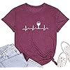 MYHALF-Wine-Heartbeat-T-Shirt-Women-Alcohol-Drinking-T-Shirt-Funny-Letter-Print-Short-Sleeve-Tee-Tops MYHALF Wine Heartbeat T-Shirt Women Alcohol Drinking T Shirt Funny Letter Print Short Sleeve Tee Tops