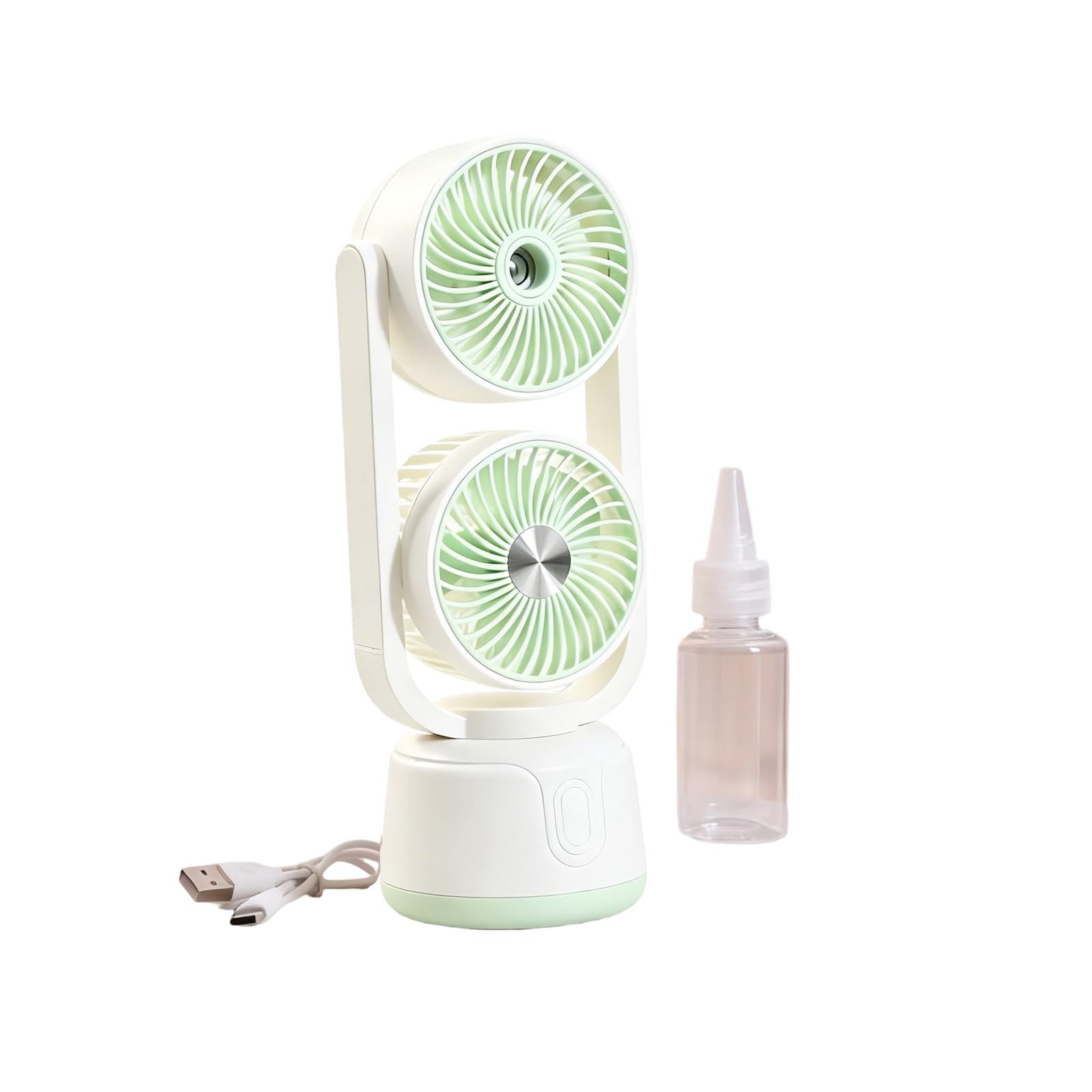 Kelisdi Portable 3 Speed Desktop Fan Travel Home Camping Outdoor Rechargeable Water Sprayer Misting for Travel Home Camping Adjustable Corner Fan