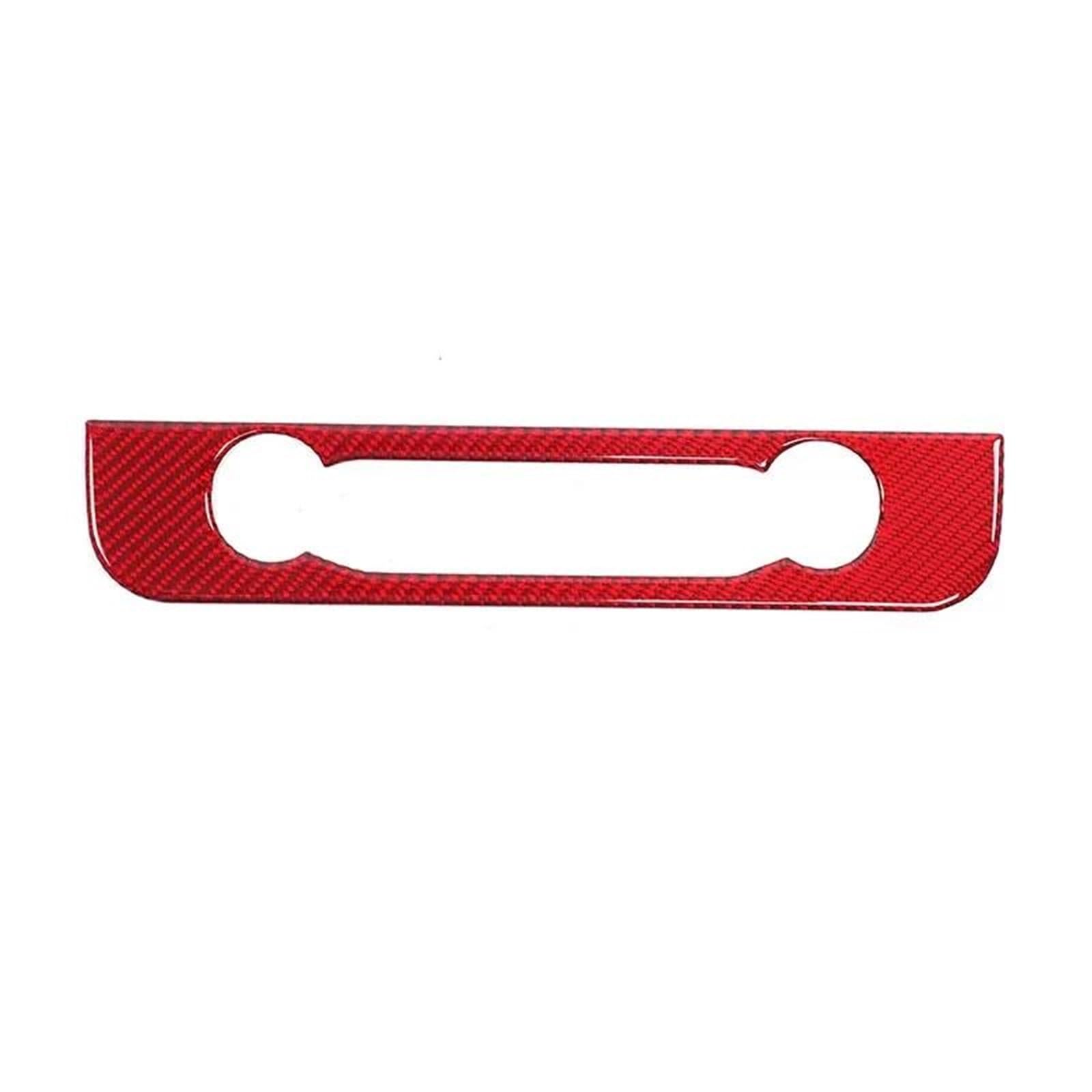 for Ford for Maverick 2022 2023 2024 Car Central Control Warning Light Switch Frame Cover Trim Sticker OOPUHKSY(Carbon Fiber Red)