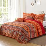 VAPUTAR Zestaw pościeli California King Size, bawełniana kołdra kalifornijska na king size, lekka, dwustronna narzuta na łóżko w stylu boho, do sypialni wiejskiej, 3 sztuki