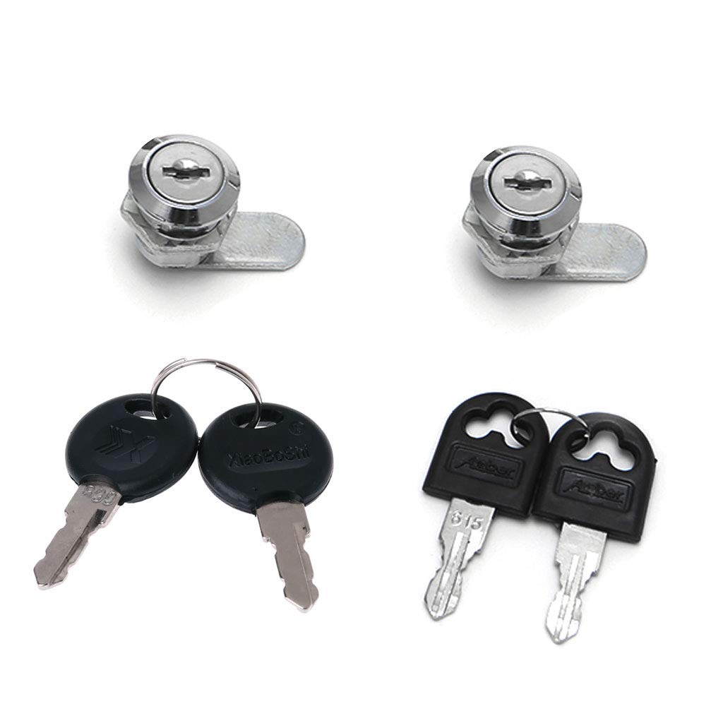 Bilinli Silver 10-30Mm Cam Lock Filing Cabinet Post Mailbox Drawer Cupboard Locker 2 Key Lock