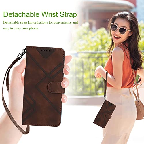 Image of for Moto G Stylus 5G Phone Case 2023 Wallet,Card Holder Protector Leather Kick-Stand,Wrist Strap,Magnetic Closure,Shockproof Protective Flip Cases Cover for Moto G Stylus 5G 2023 (Brown)